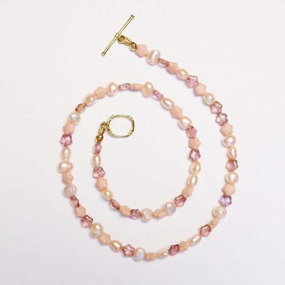 new! handmade baroque pearl choker with glass star beads celestial fairy boho - Picture 1 of 6